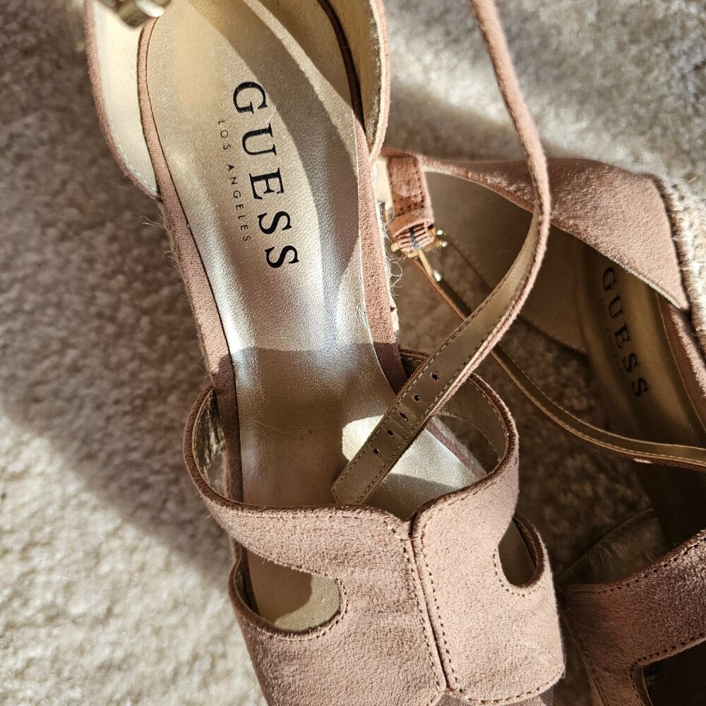 Guess Los Angeles Genuine Suede and Espadrille Wedges Heel - Picture 5 of 5